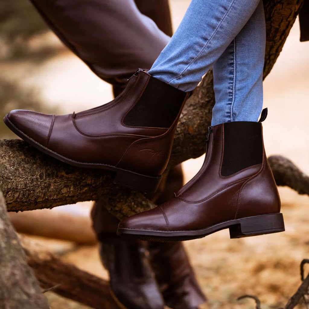 Dyon Botines Front Zipper Marron