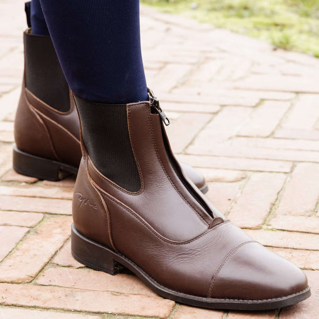 Dyon Botines Front Zipper Marron