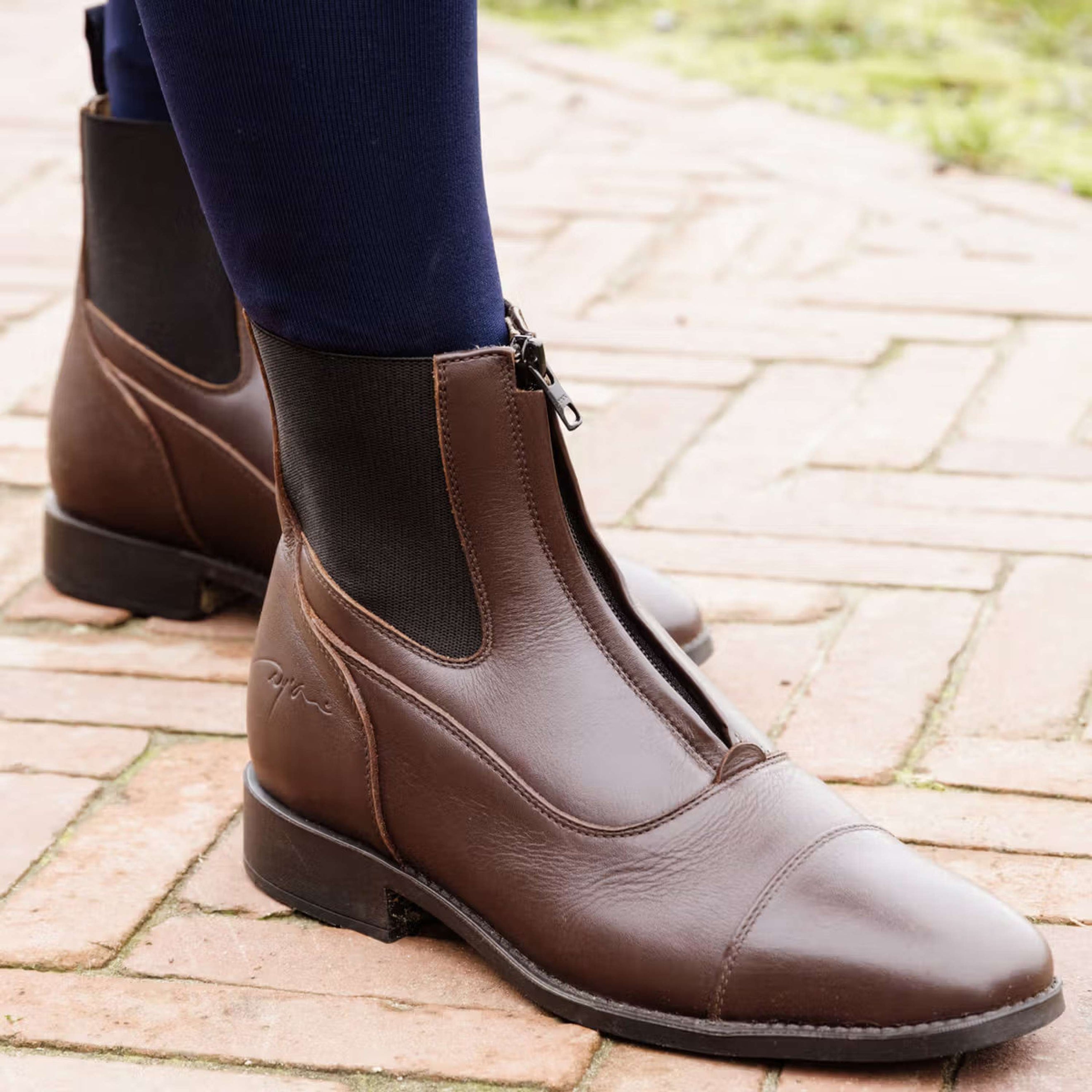 Dyon Botines Front Zipper Marron