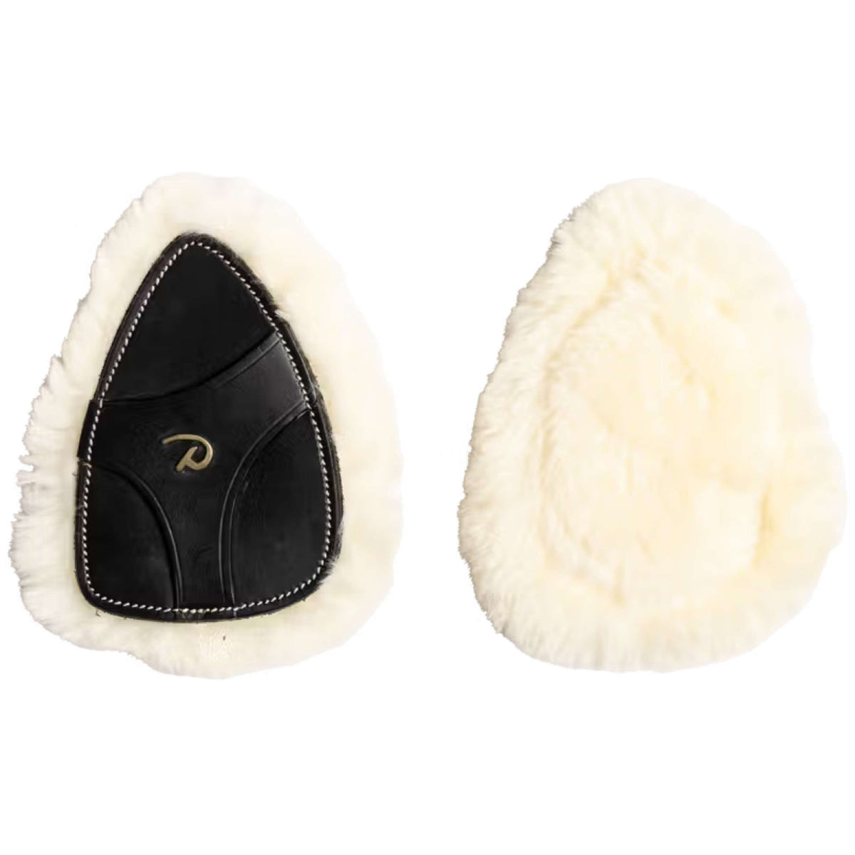 Dyon Protectores de Arneses de Pecho 5 points Piel Sintética de Oveja Negro