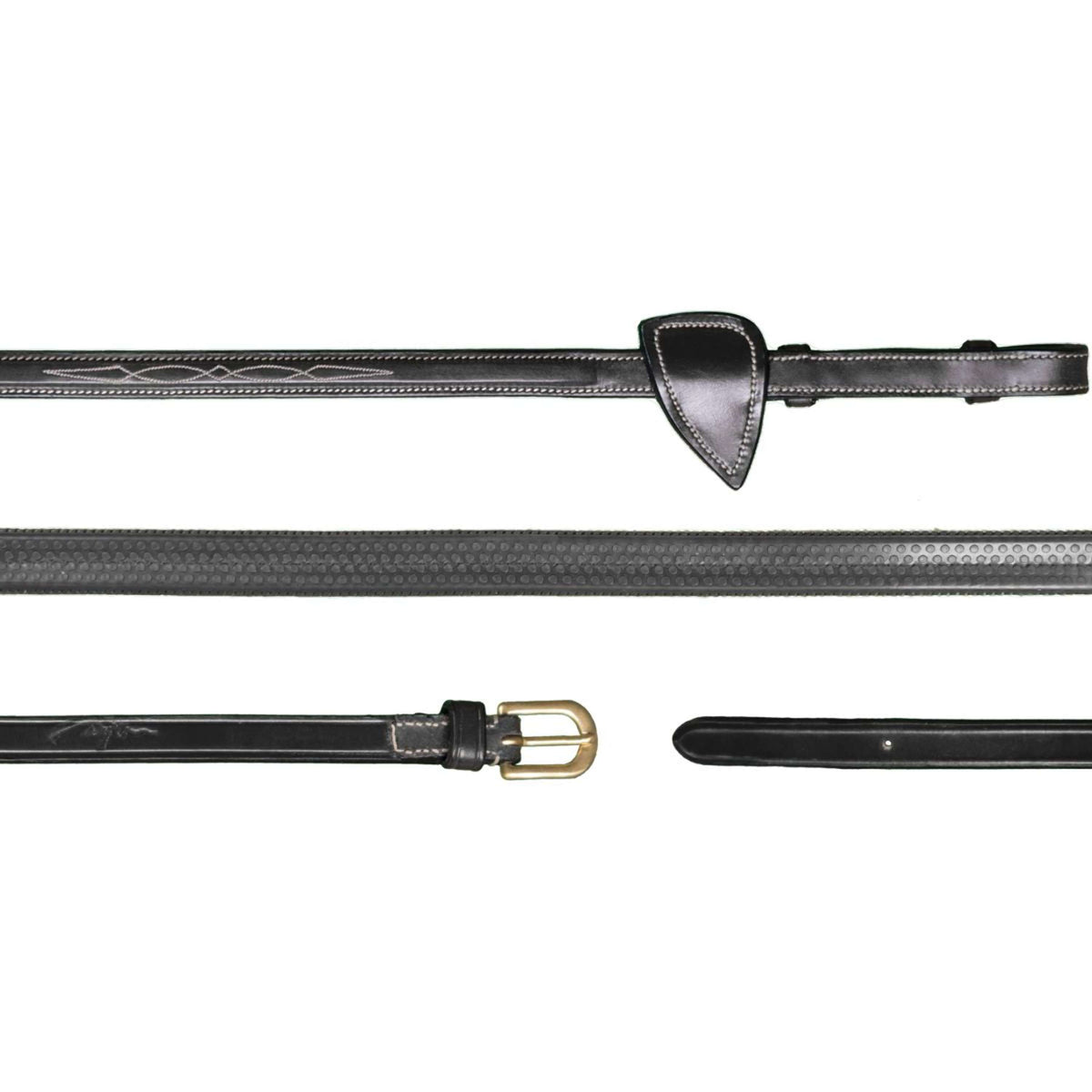 Dyon Riendas Rubber 1/2 Negro