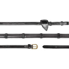 Dyon Riendas Rubber 1/2 con Topes de Cuero Negro