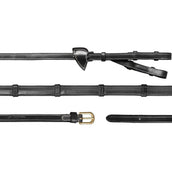 Dyon Riendas Converter Rubber 1/2 con Topes de Cuero Negro