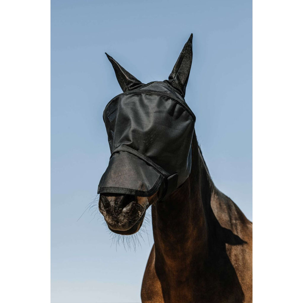 EQUITHÈME Máscara para Moscas Protec con Protección UV Negro