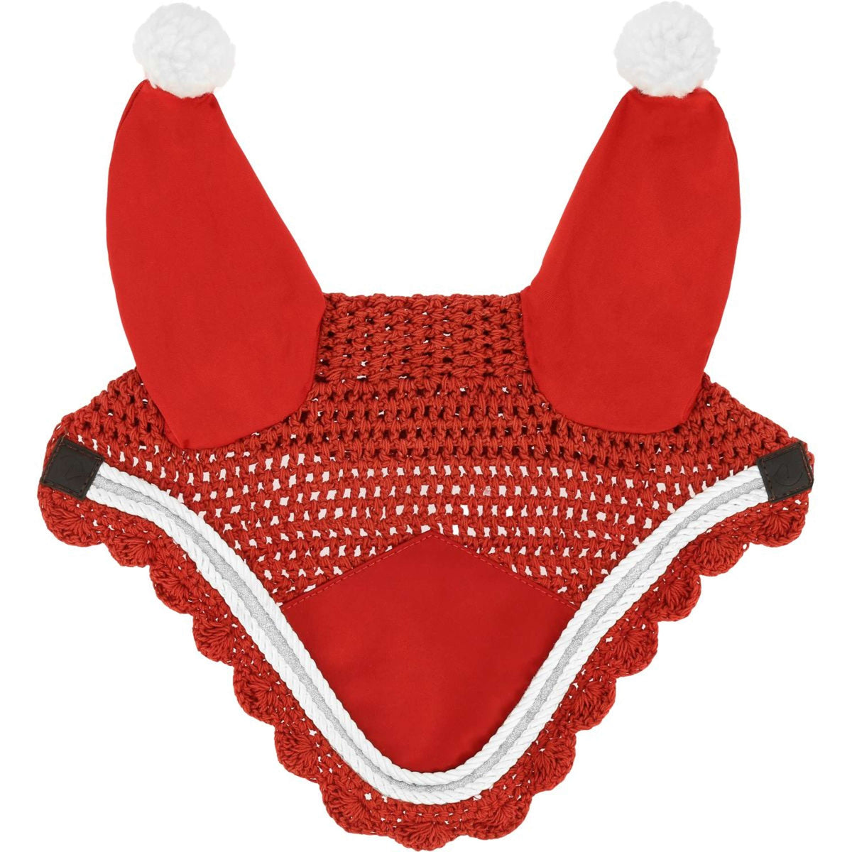 EQUITHÈME Bonete para Orejas Navidad Rojo