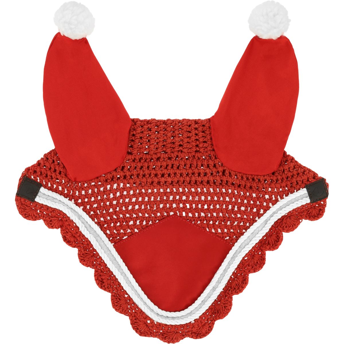 EQUITHÈME Bonete para Orejas Navidad Rojo