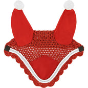 EQUITHÈME Bonete para Orejas Navidad Rojo