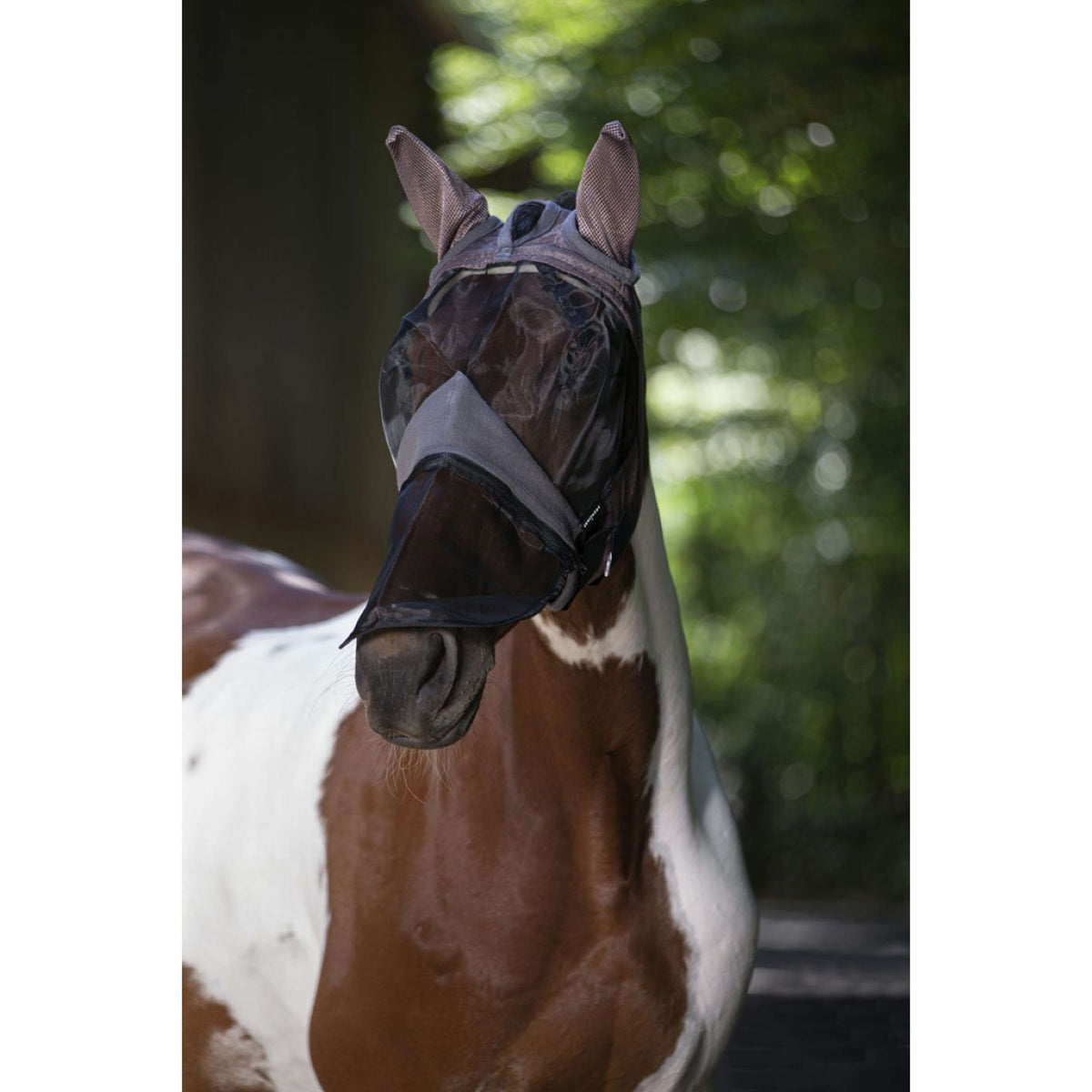EQUITHÈME Máscara para Moscas Anti-UV 2IN1 Gris