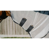 EQUITHÈME Manta Antimoscas Flycool Combo con cuello Marino/Blanco