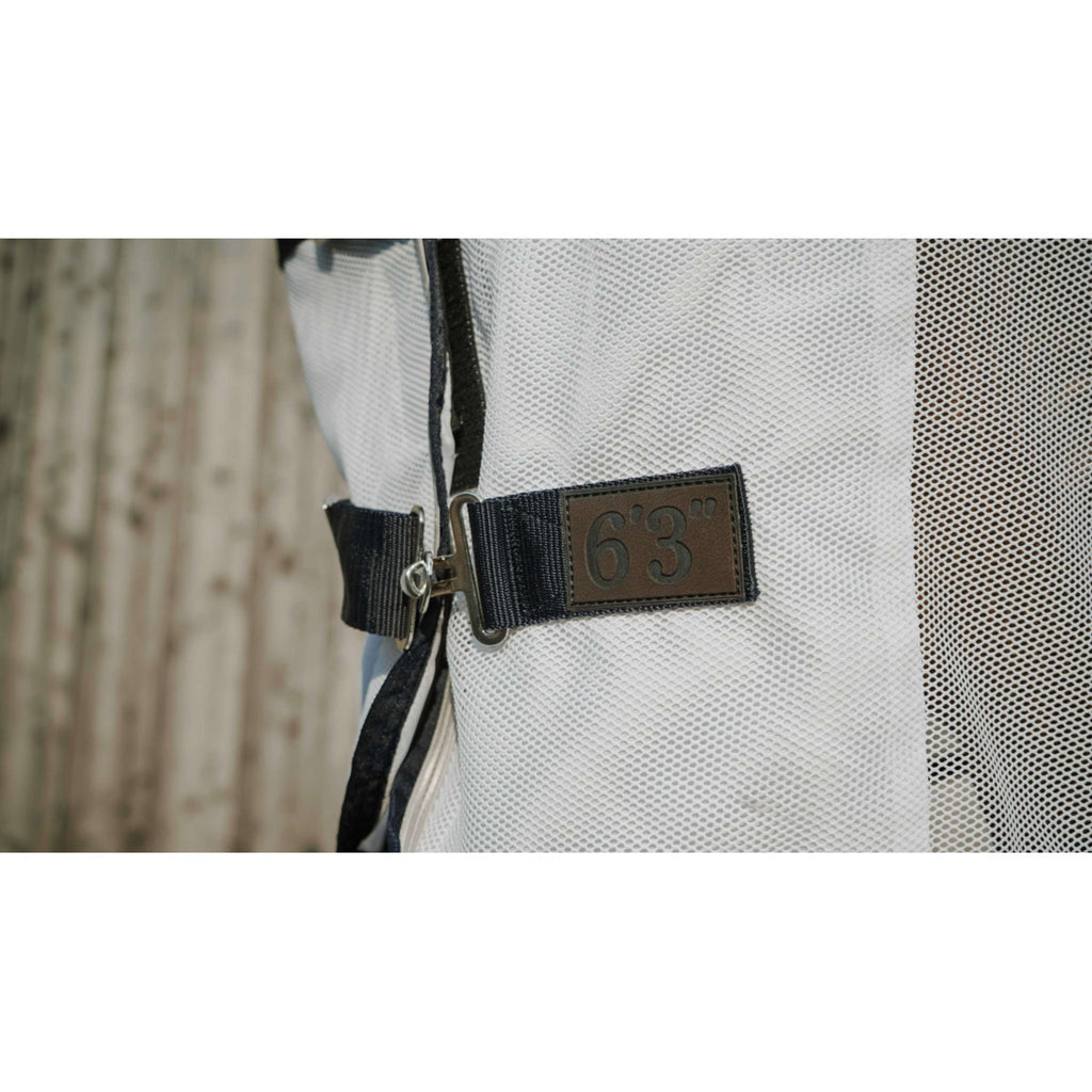 EQUITHÈME Manta Antimoscas Flycool Combo con cuello Marino/Blanco