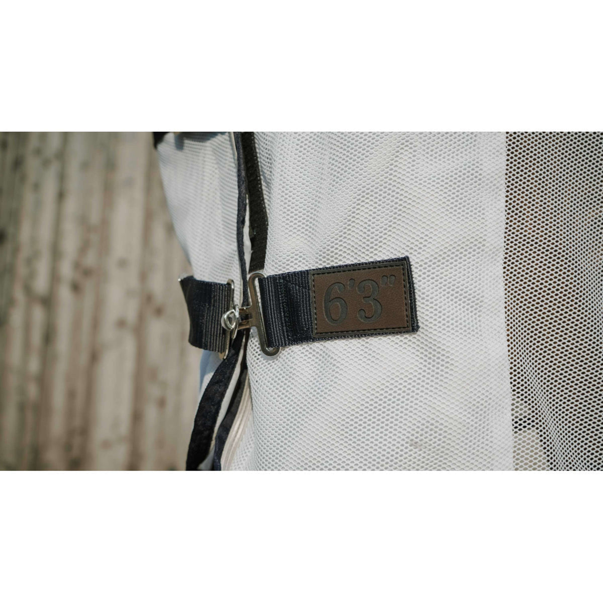 EQUITHÈME Manta Antimoscas Flycool Combo con cuello Marino/Blanco