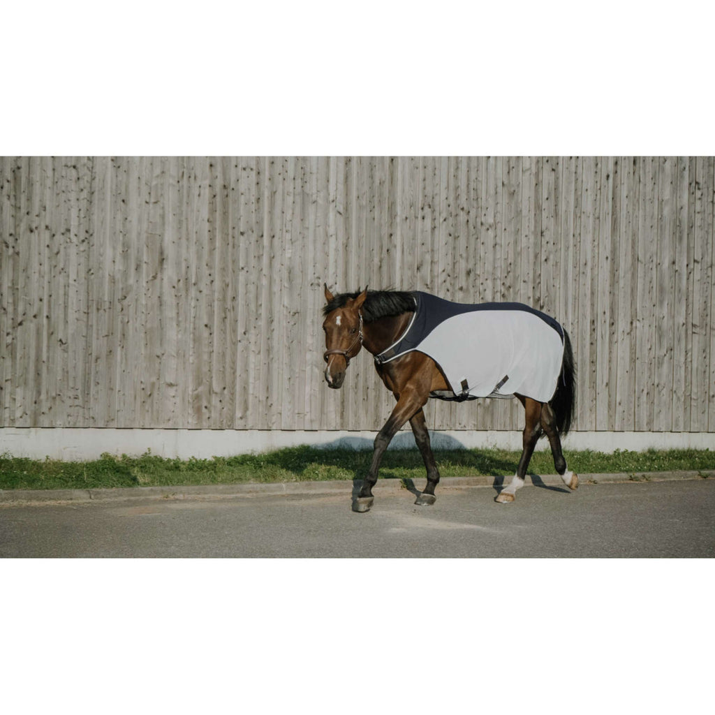 EQUITHÈME Manta para caminador Flycool Marino/Blanco