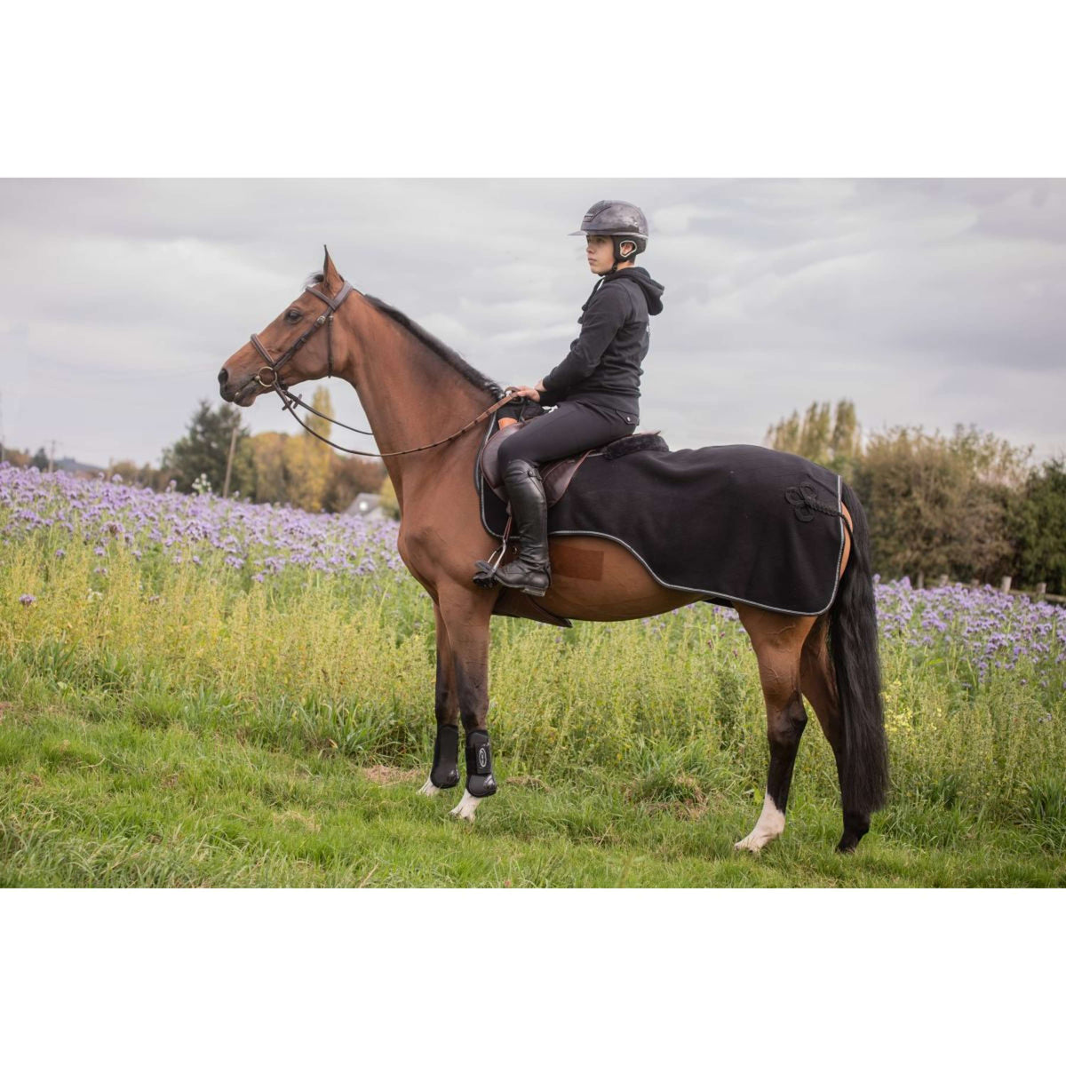 Paddock Manta de ejercicio Diagonal Negro