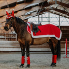 EQUITHÈME Manta de ejercicio Navidad Rojo