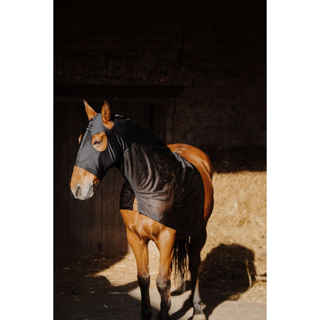 EQUITHÈME Protector de cuello Lycra/Mesh Negro