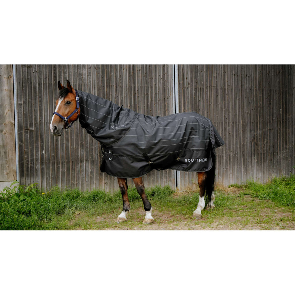 EQUITHÈME Manta Impermeable TYREX Lumin 600D 0g Negro