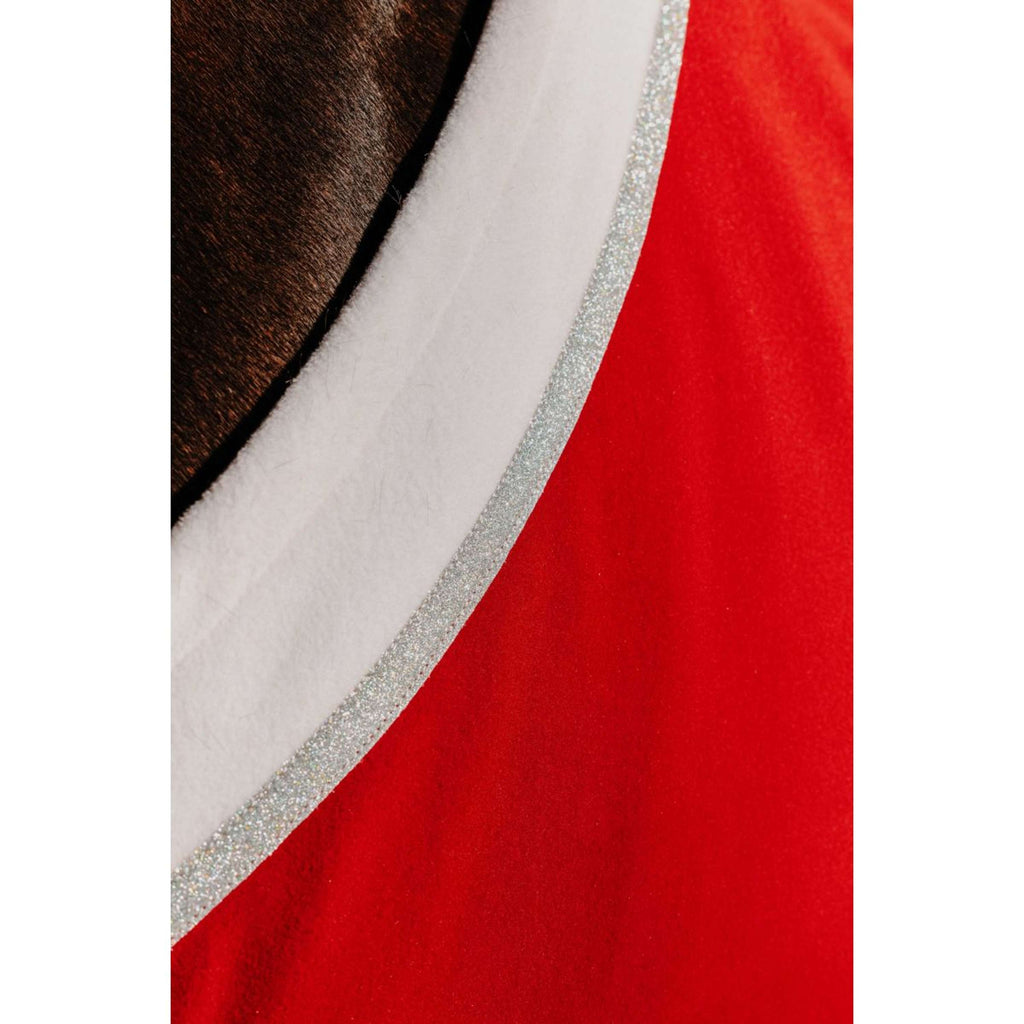 EQUITHÈME Manta para el sudor Navidad Fleece Rojo