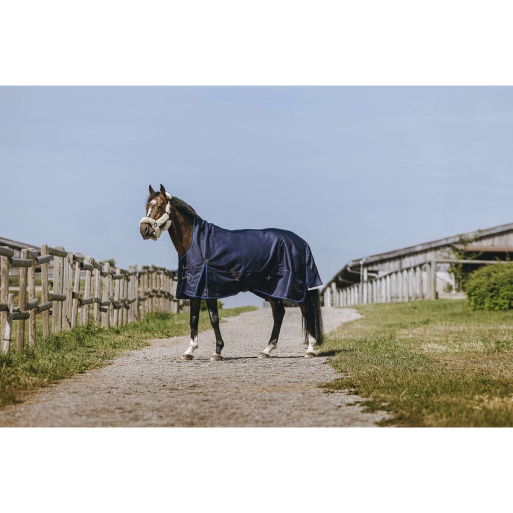 EQUITHÈME Alfombra de Exterior Classic 1200D High Neck 200g Navy