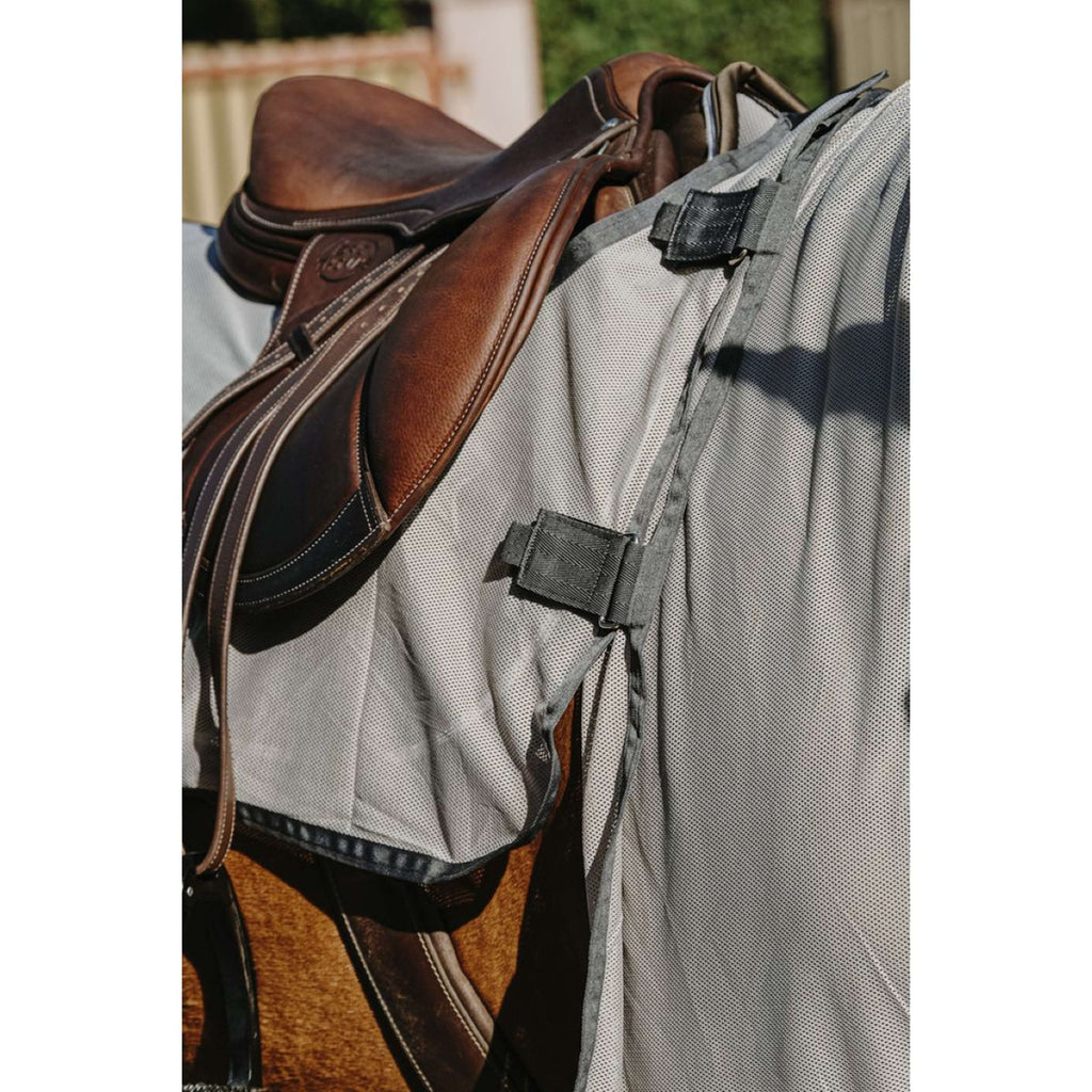 Riding World Manta antimoscas para montar Mesh Gris
