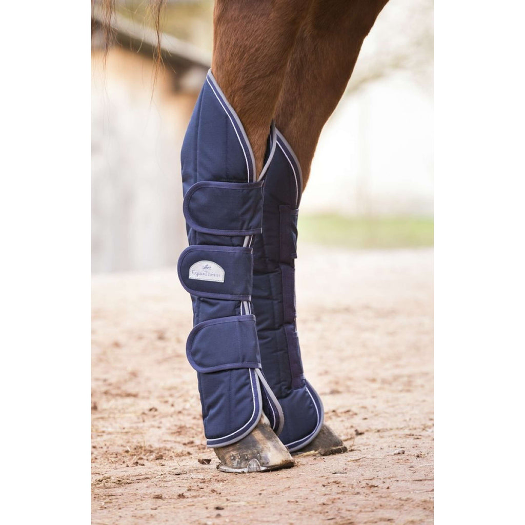 EQUITHÈME Protectores de transporte Tyrex 600D Marino/Gris Puntos