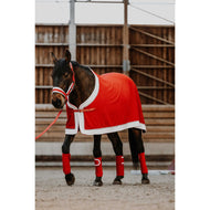 EQUITHÈME Manta para el sudor Navidad Fleece Rojo