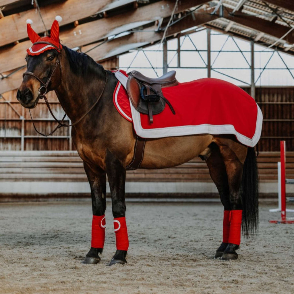 EQUITHÈME Vendajes Navidad Rojo