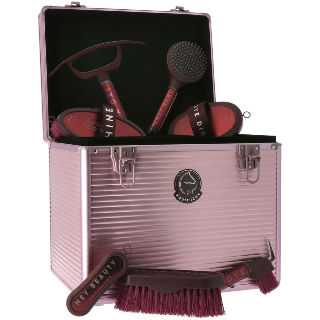 EQUITHÈME Caja de Limpieza Je T'aime Rosa/Burdeos
