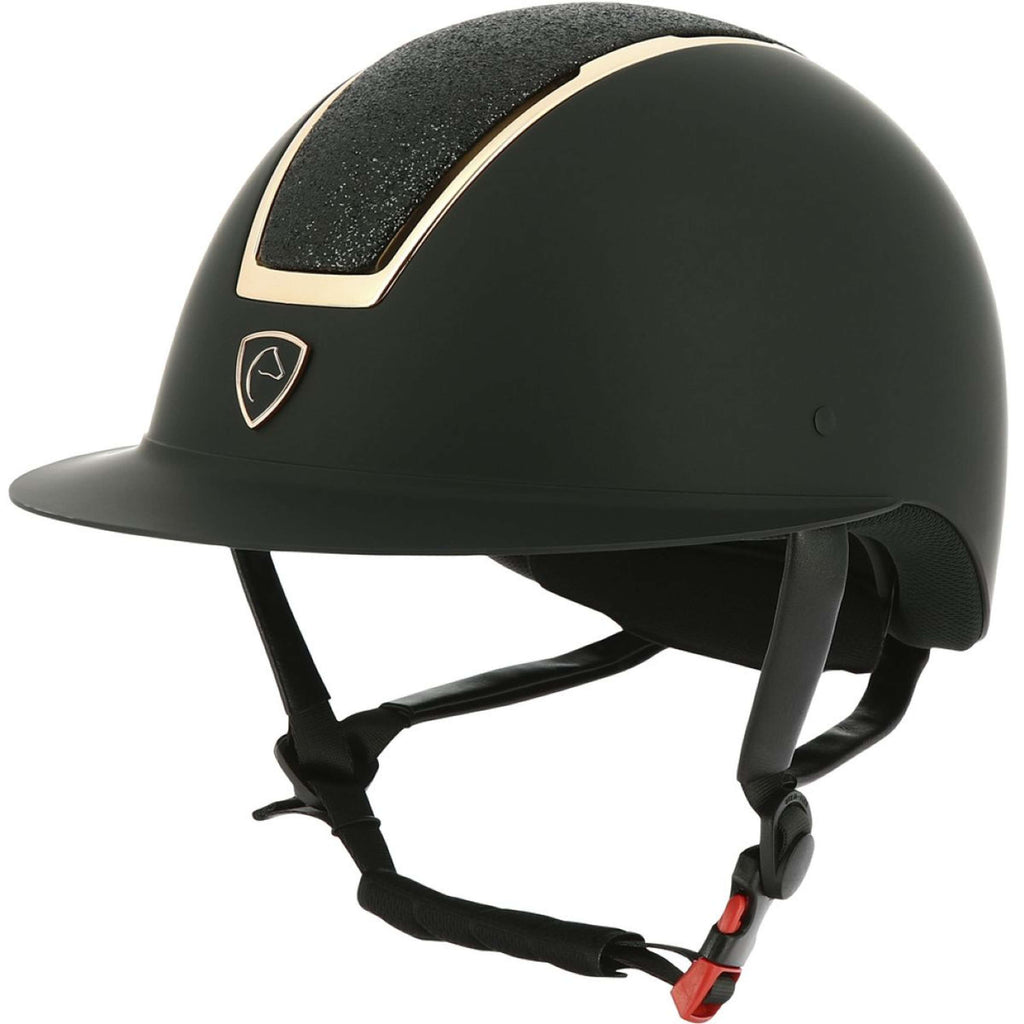 EQUITHÈME Casco Glint Mat Negro/Oro Rosa