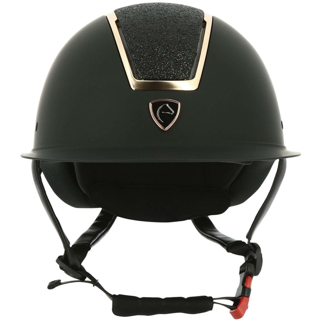EQUITHÈME Casco Glint Mat Negro/Oro Rosa