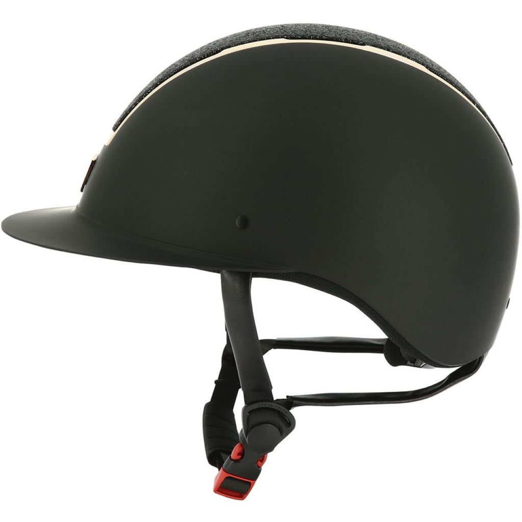 EQUITHÈME Casco Glint Mat Negro/Oro Rosa