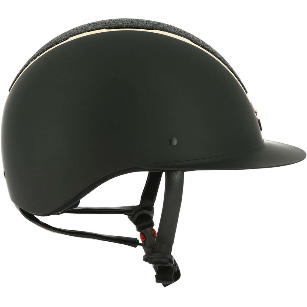 EQUITHÈME Casco Glint Mat Negro/Oro Rosa