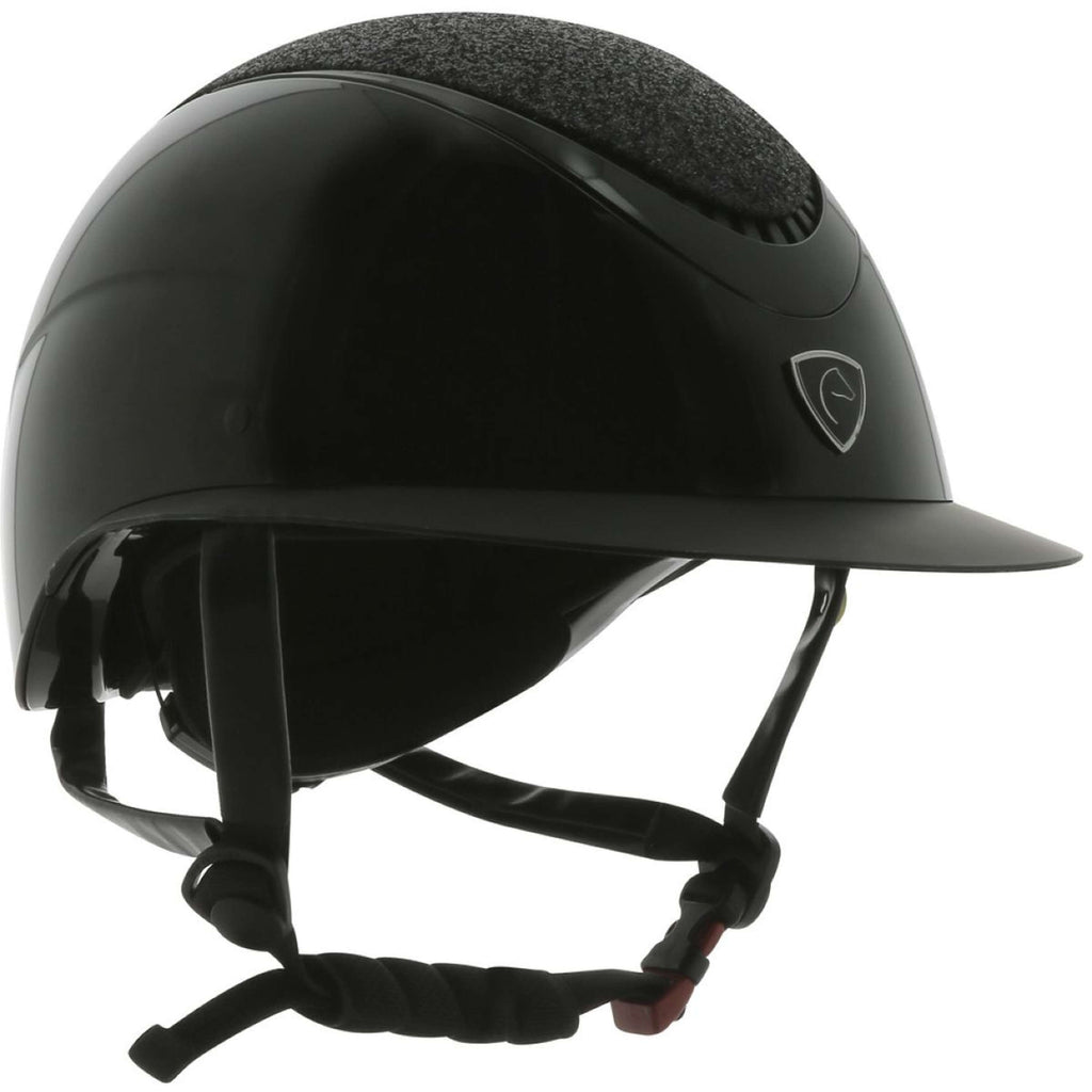 EQUITHÈME Casco Wings Mips Purpurina Negra