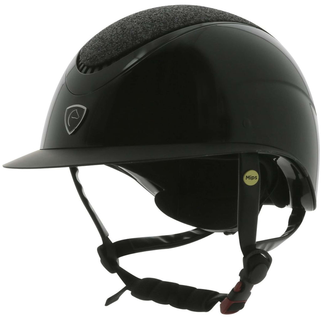 EQUITHÈME Casco Wings Mips Purpurina Negra