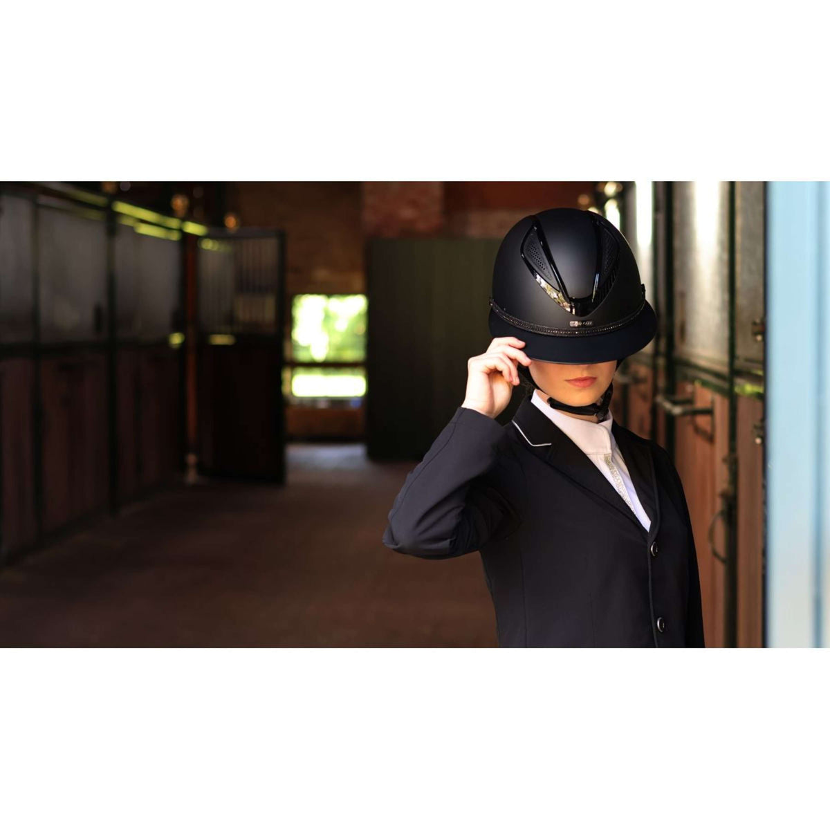 Lami-Cell Correa para casco Strass Negro