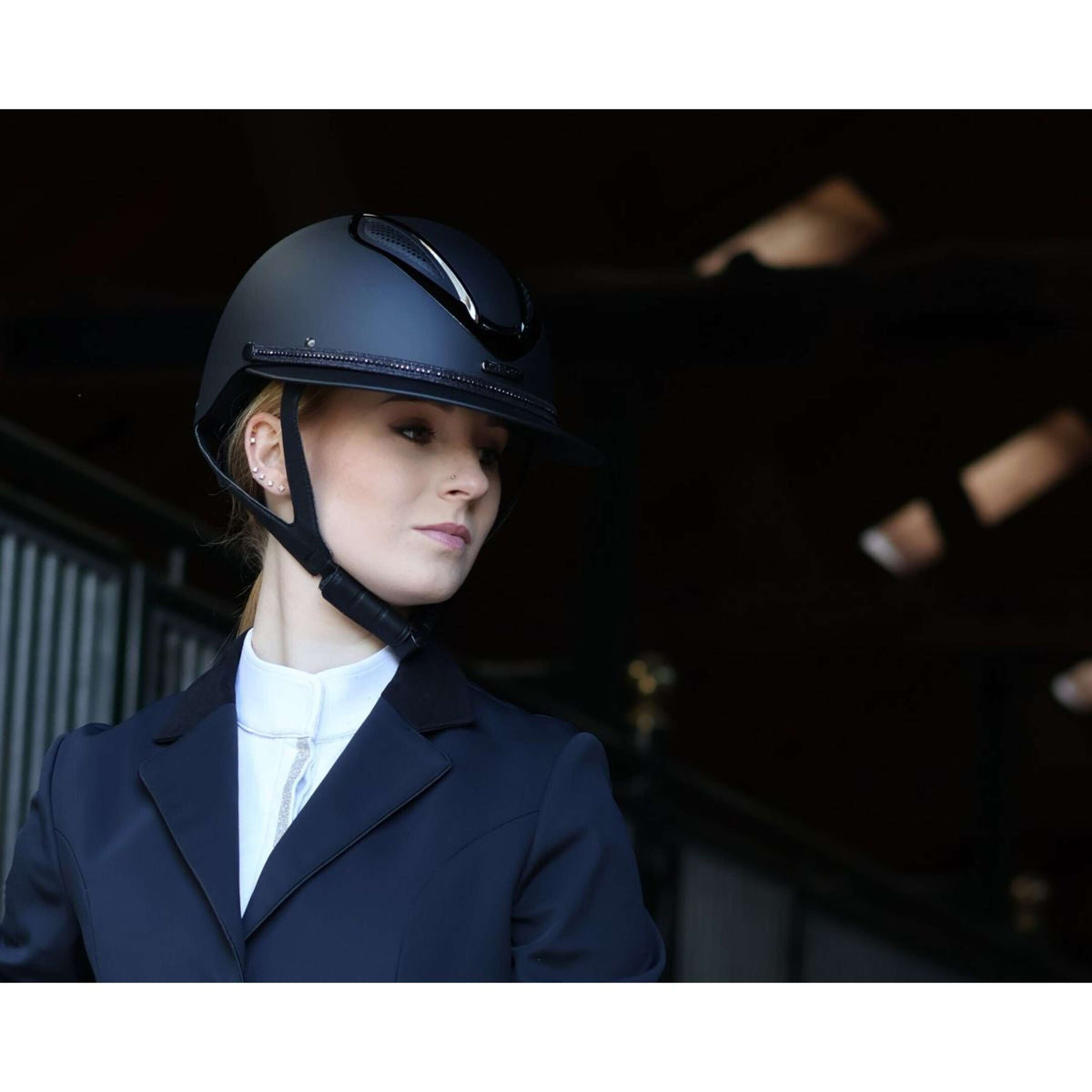 Lami-Cell Correa para casco Strass Negro