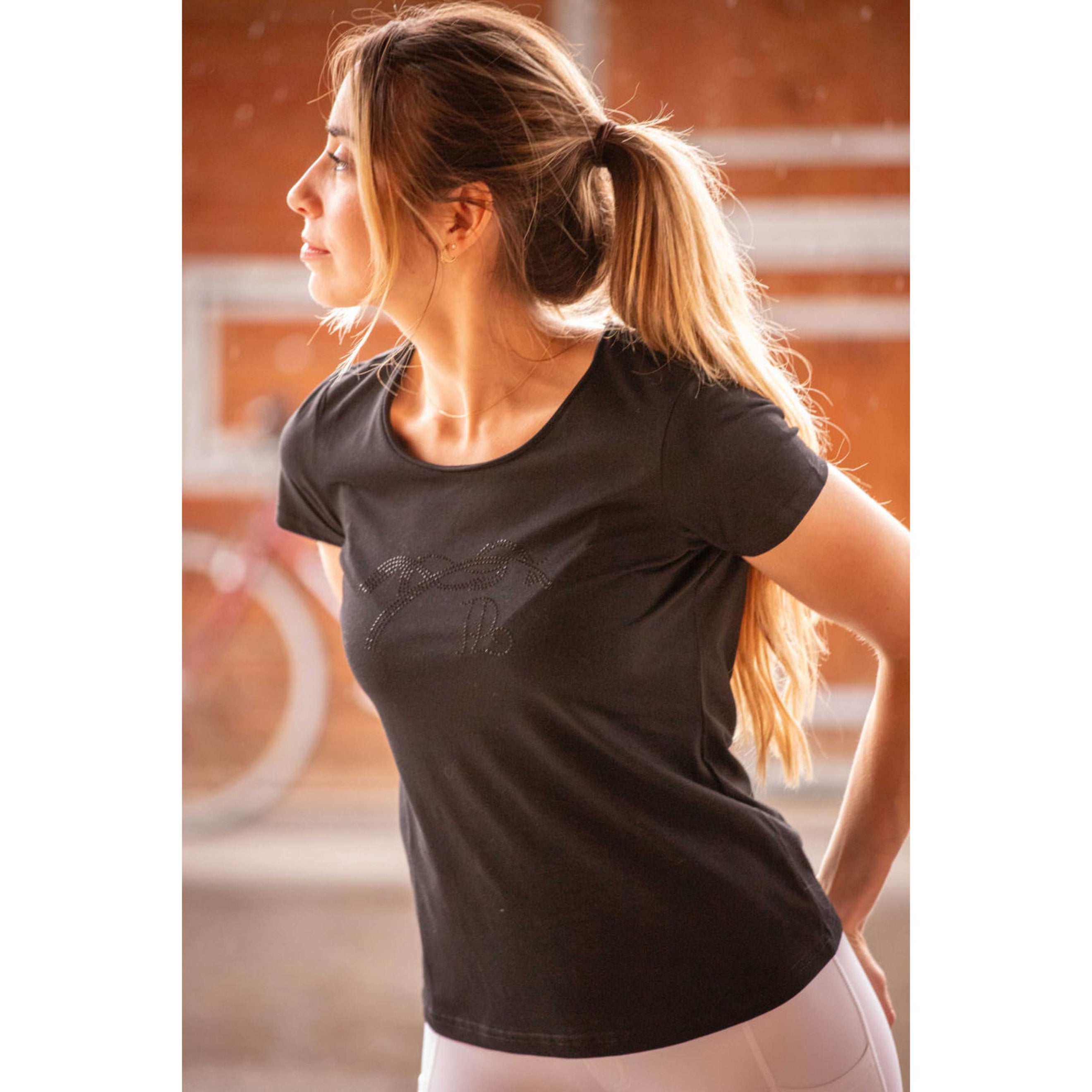 Pénélope T-Shirt Iconic Strass Negro