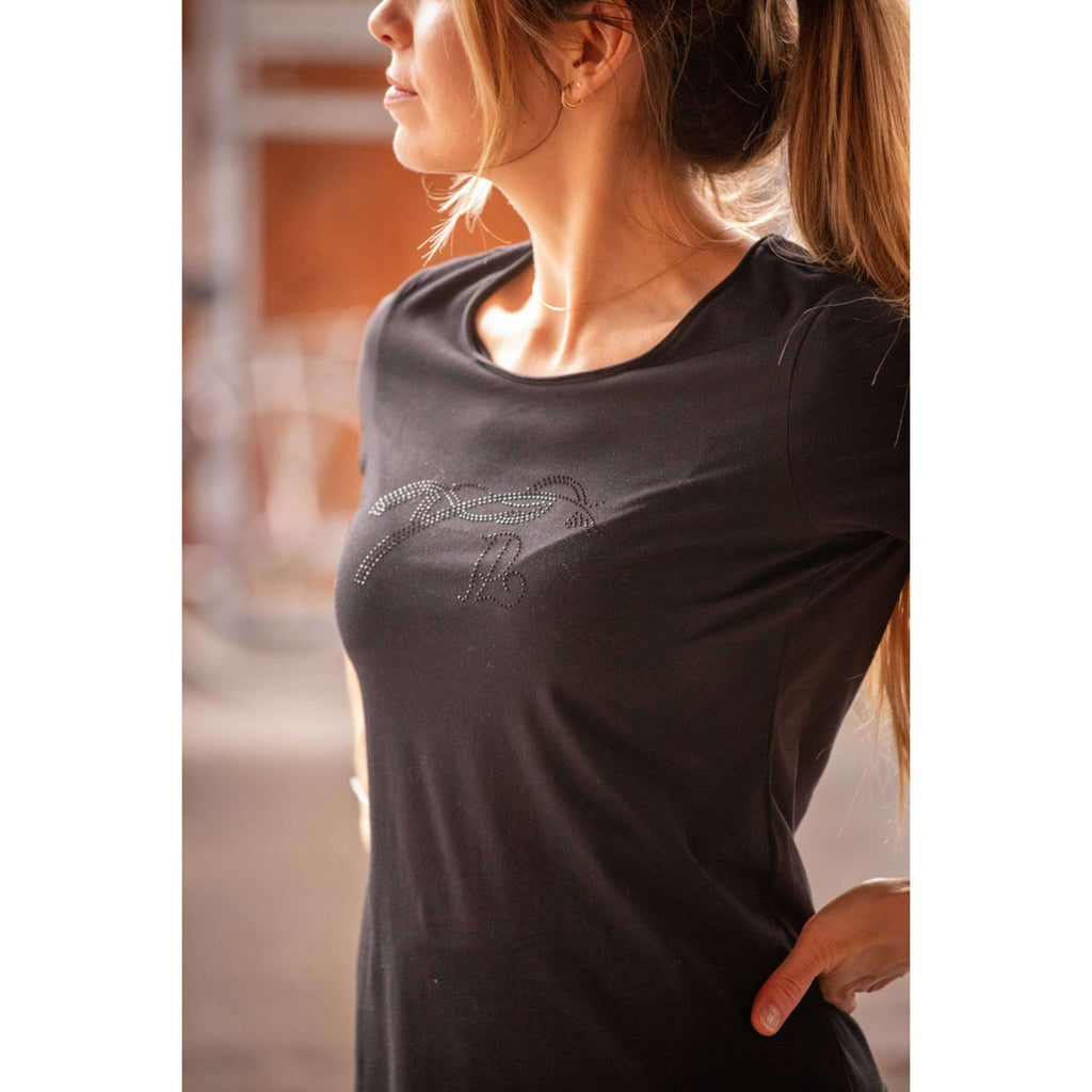 Pénélope Camiseta Iconic Strass Negro