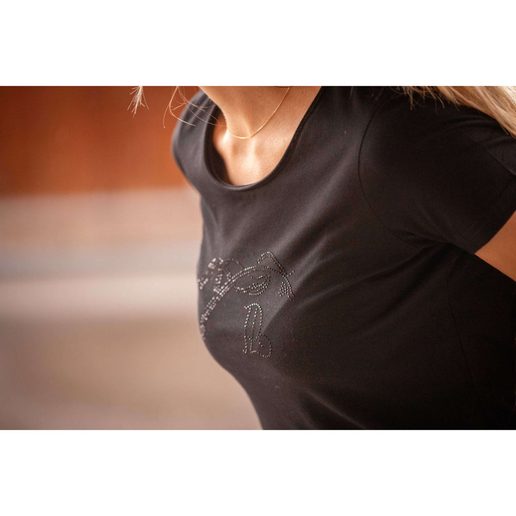 Pénélope Camiseta Iconic Strass Negro