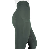EQUITHÈME Legging de Equitación Acacia Full Grip Khaki