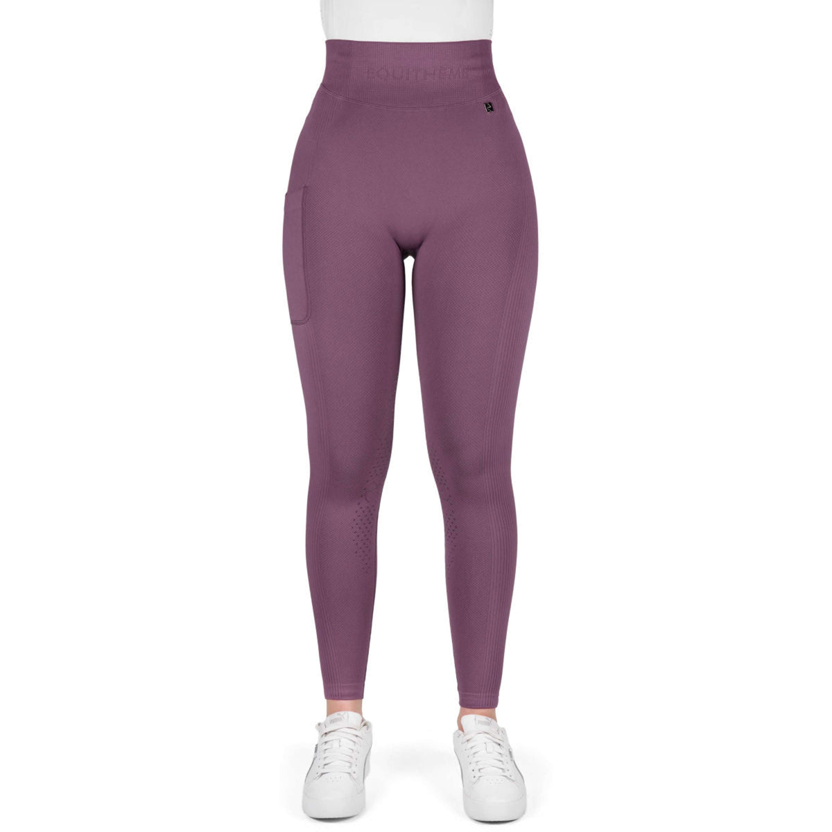 EQUITHÈME Legging de Equitación Acacia Full Grip Lila