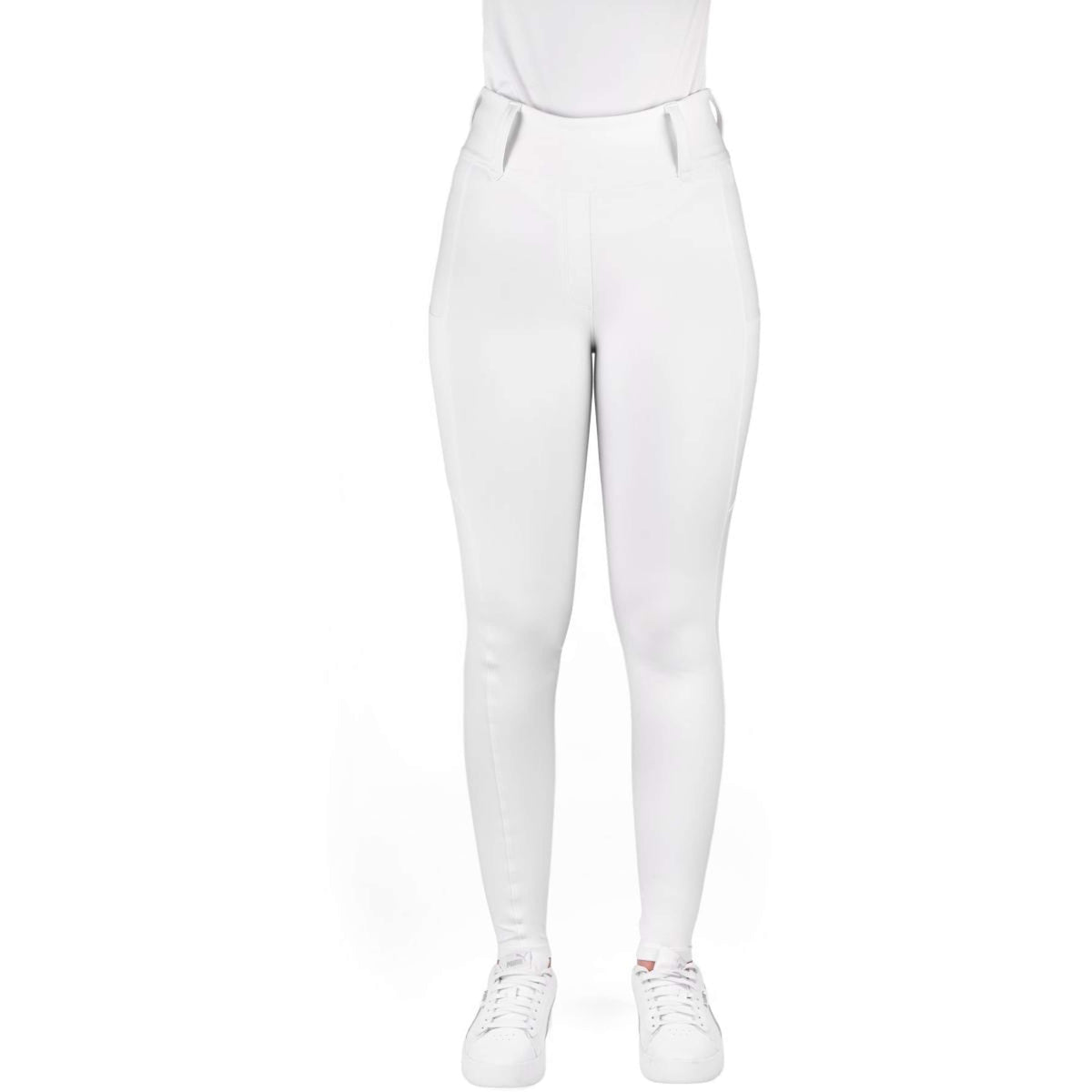 EQUITHÈME Legging de Equitación Alize Full Grip Blanco