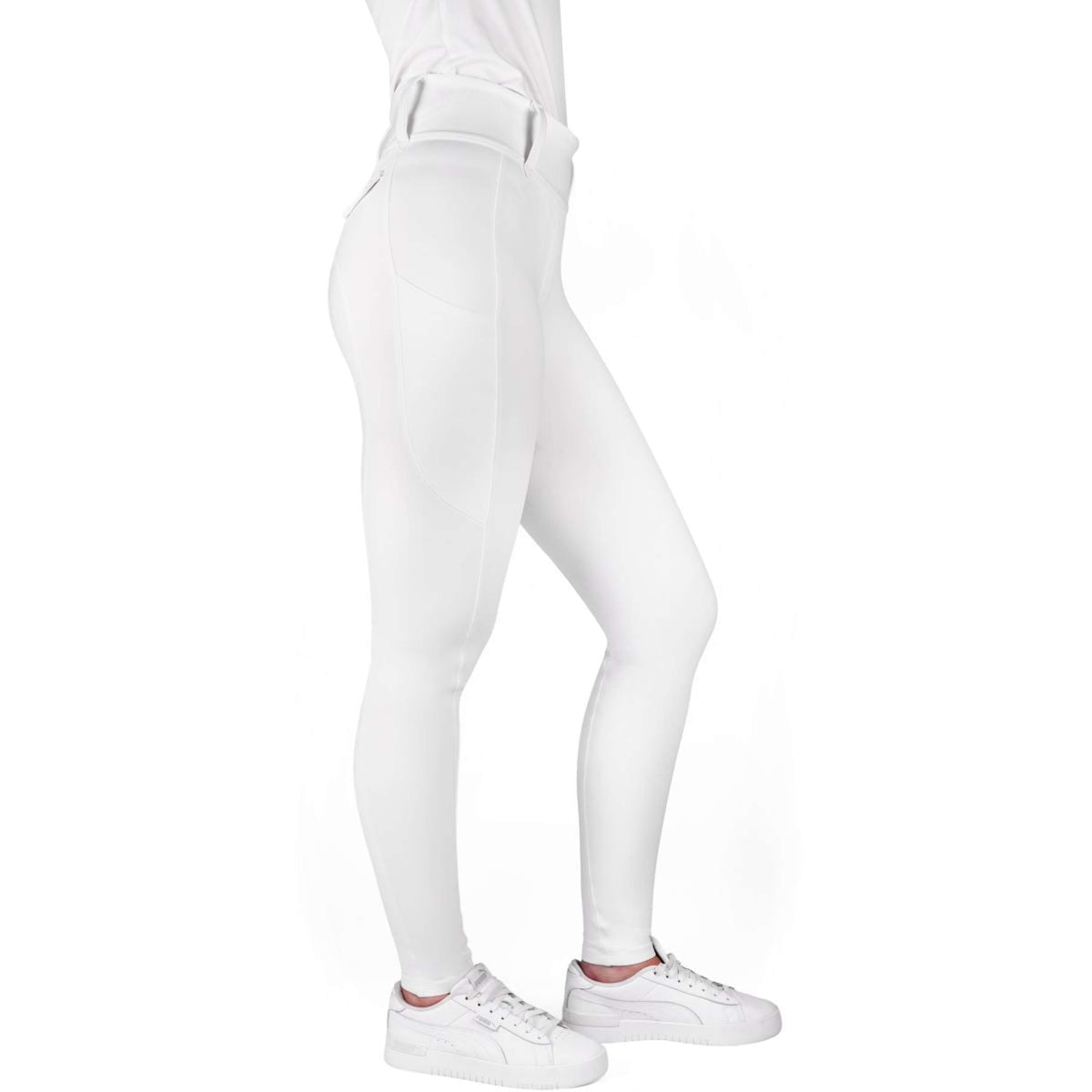 EQUITHÈME Legging de Equitación Alize Full Grip Blanco