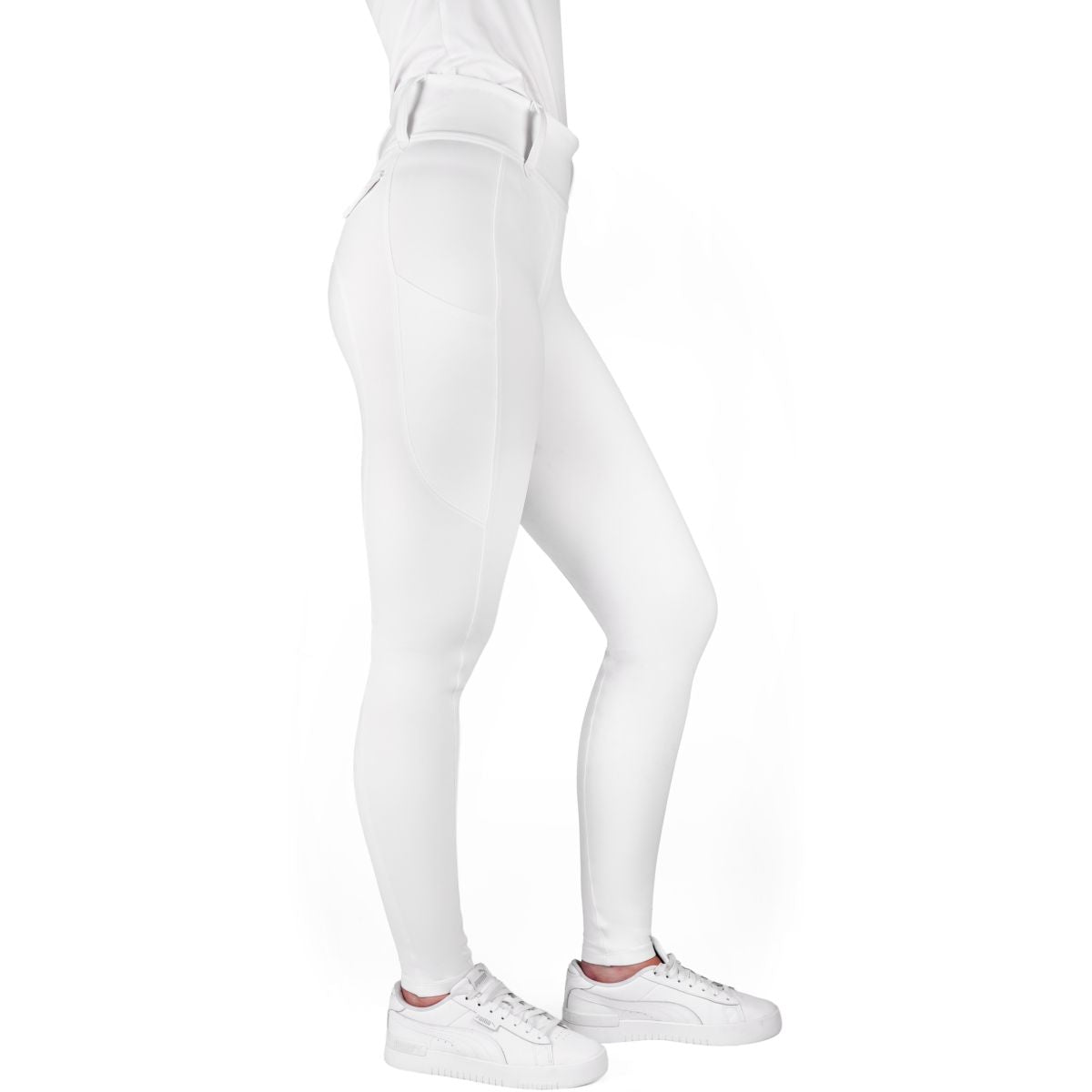 EQUITHÈME Legging de Equitación Alize Full Grip Blanco