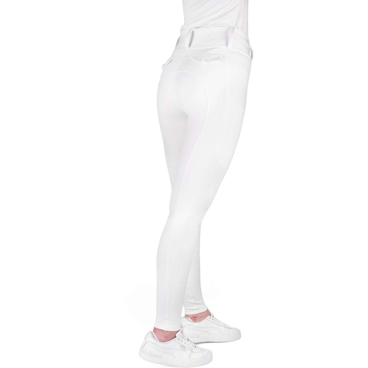 EQUITHÈME Legging de Equitación Alize Full Grip Blanco