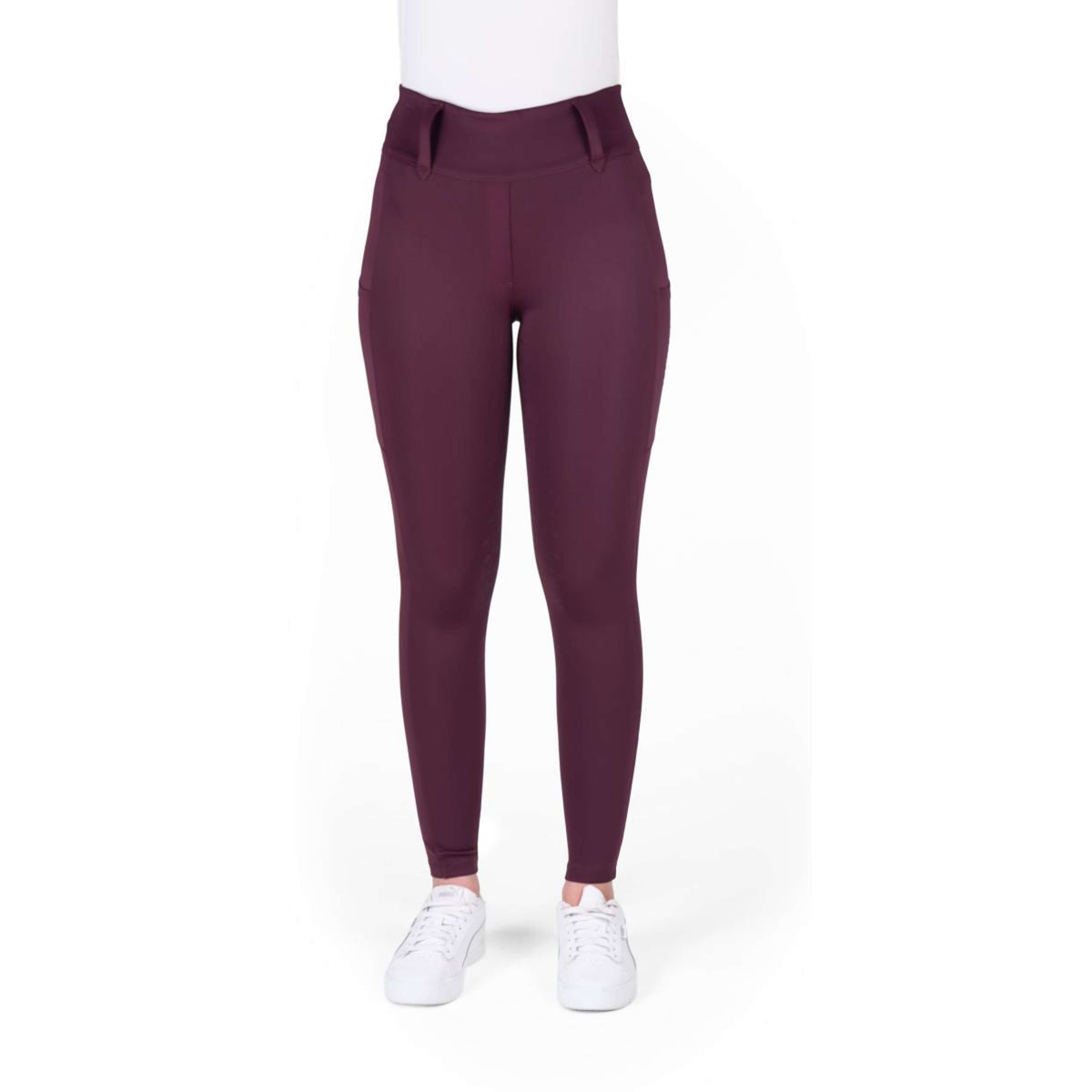 EQUITHÈME Legging de Equitación Alize Full Grip Morado