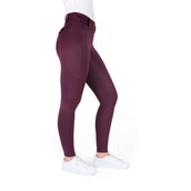 EQUITHÈME Legging de Equitación Alize Full Grip Morado