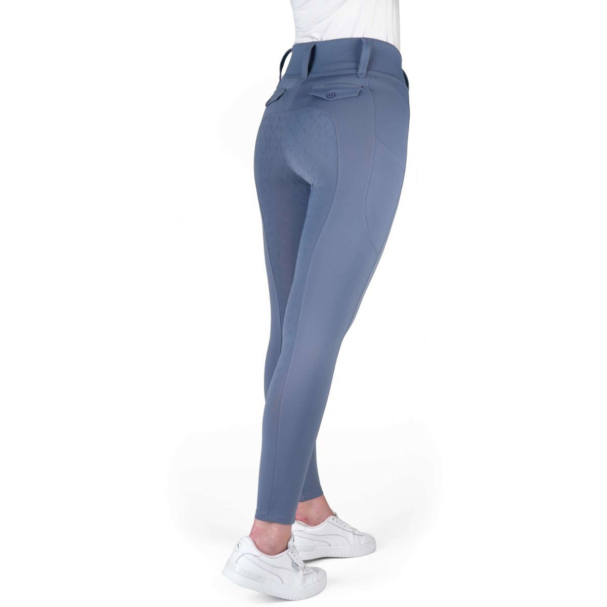 EQUITHÈME Legging de Equitación Alize Full Grip Gris