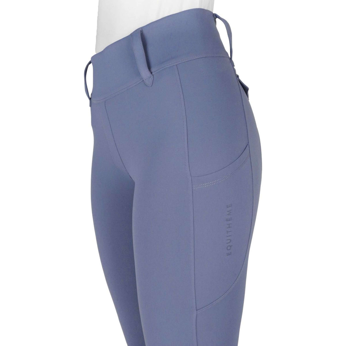 EQUITHÈME Legging de Equitación Alize Full Grip Gris