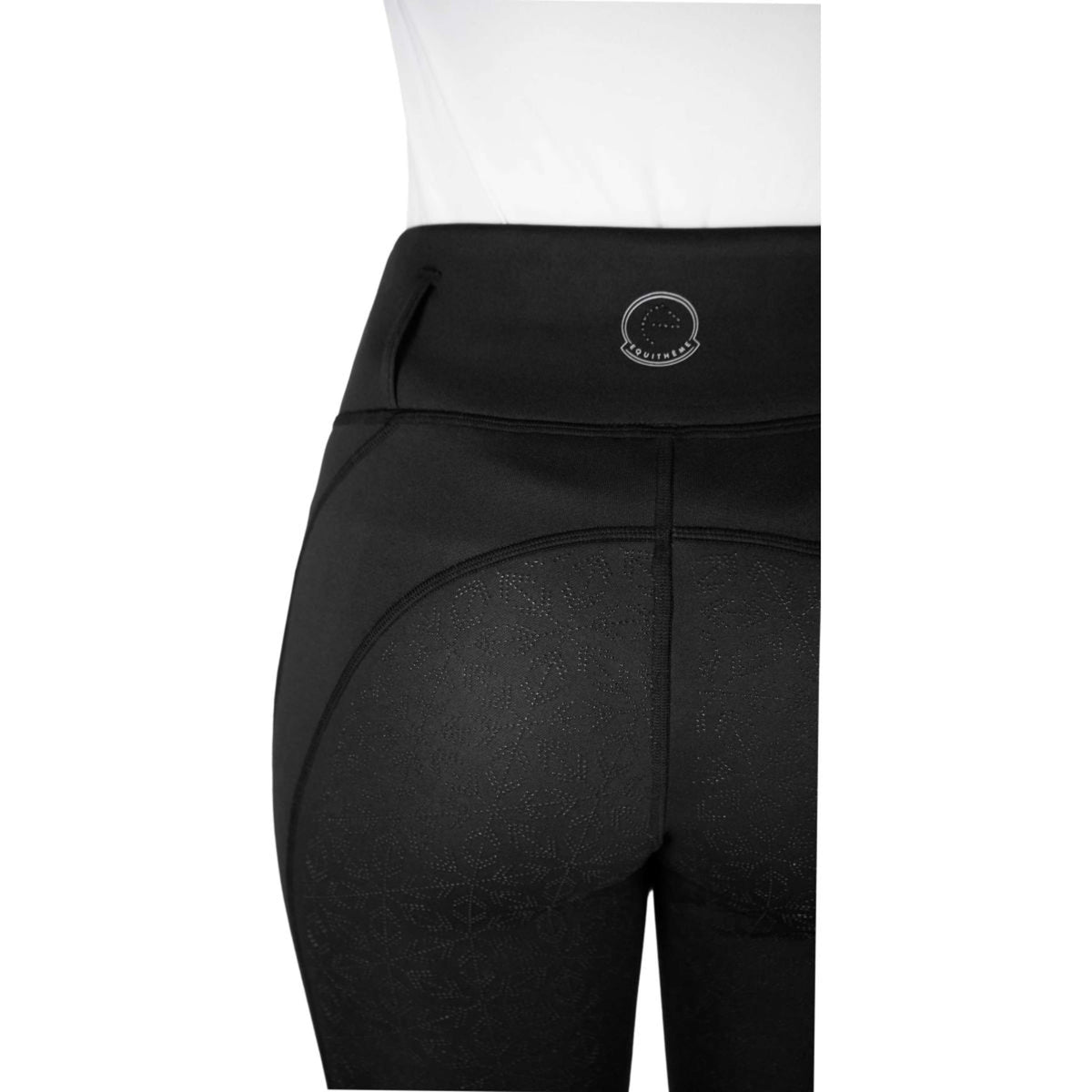 EQUITHÈME Legging de Equitación Neva Full Grip Negro