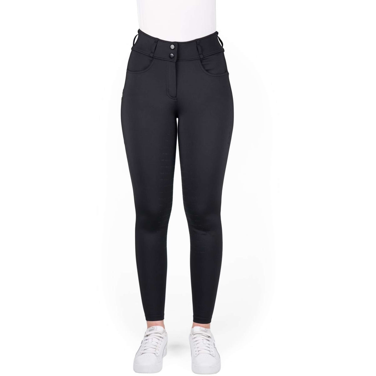 EQUITHÈME Pantalón de Equitación Mila Full Grip Negro